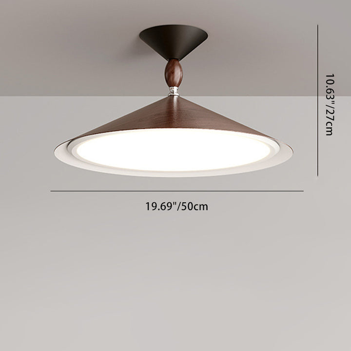 Traditionelle japanische Kegel Eisen Acryl LED Deckenleuchte für das Esszimmer 