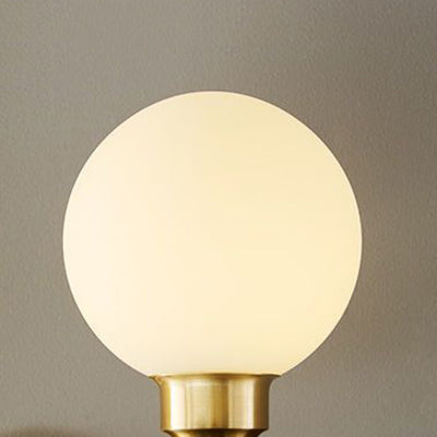 Traditionelle französische Globus Kupfer Holz Glas 1/2-Licht Wandlampe für Wohnzimmer 