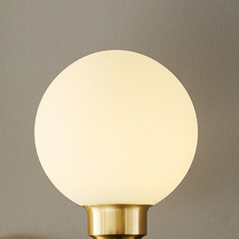 Traditionelle französische Globus Kupfer Holz Glas 1/2-Licht Wandlampe für Wohnzimmer 
