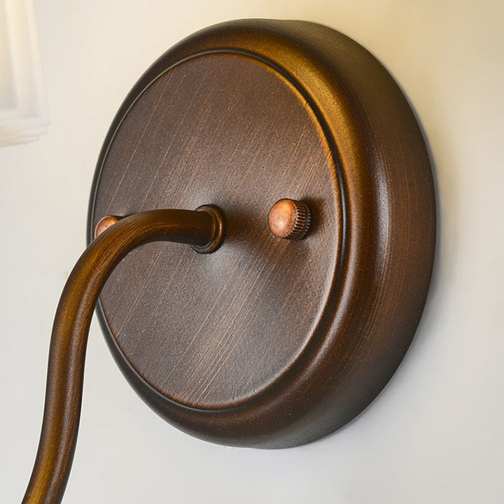 Lámpara de Aplique de Pared de 1 Luz con Tambor de Tela de Hierro Retro Contemporáneo para Sala de Estar 