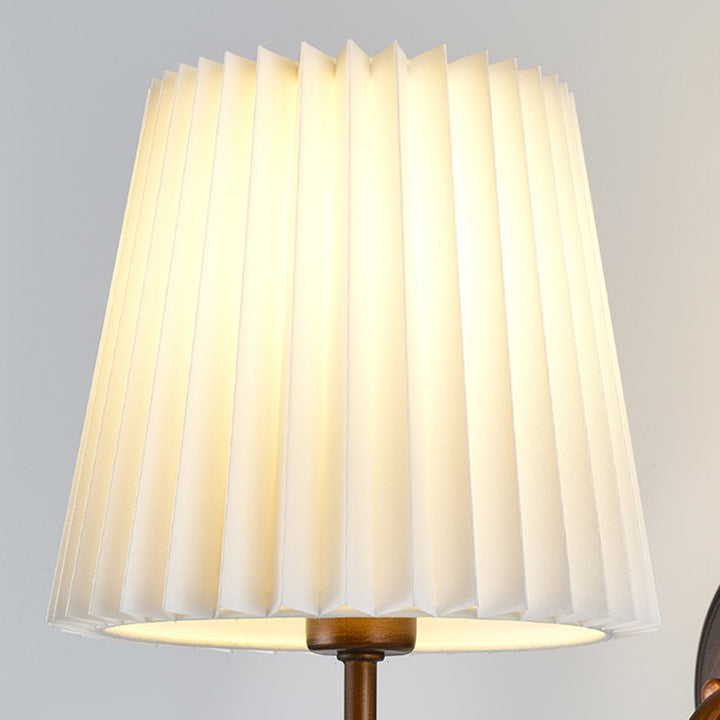 Lámpara de Aplique de Pared de 1 Luz con Tambor de Tela de Hierro Retro Contemporáneo para Sala de Estar 