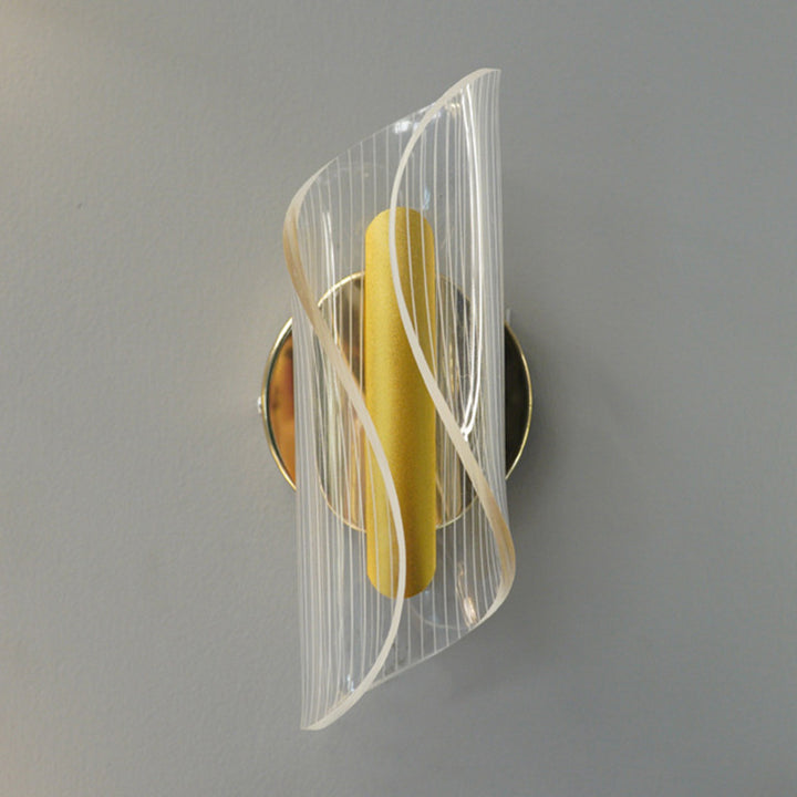 Zeitgenössische nordische Säule Eisen Acryl LED Wandleuchte für Wohnzimmer 
