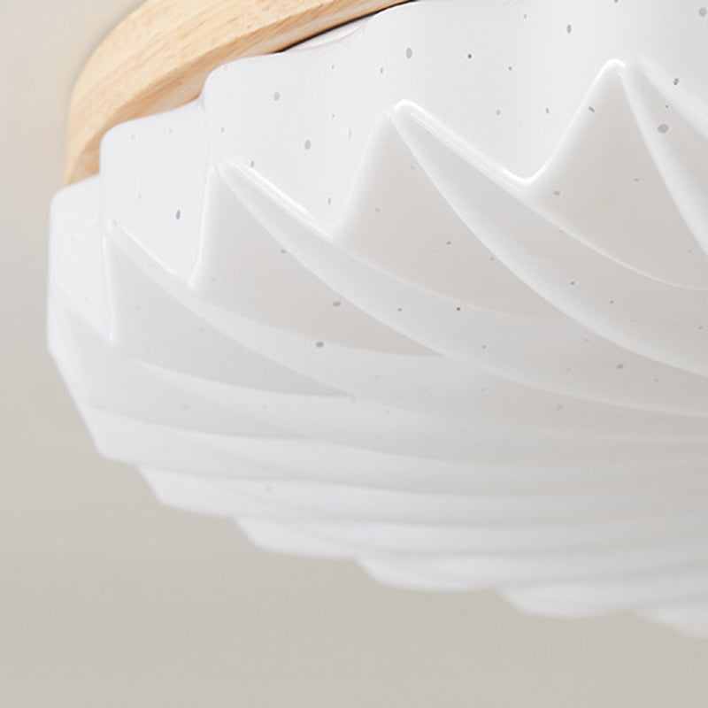 Traditionelle japanische runde Eisen-Holz-Kunststoff-LED-Deckenleuchte für das Wohnzimmer 