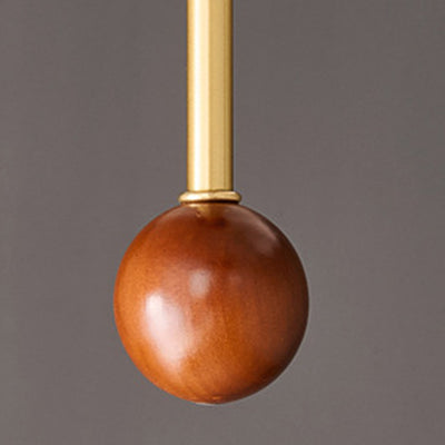 Lámpara colgante contemporánea retro de cúpula de cobre con tela y 3 luces para sala de estar 