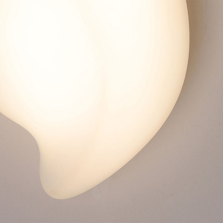 Applique murale LED ovale contemporaine en fer et plastique pour salon 