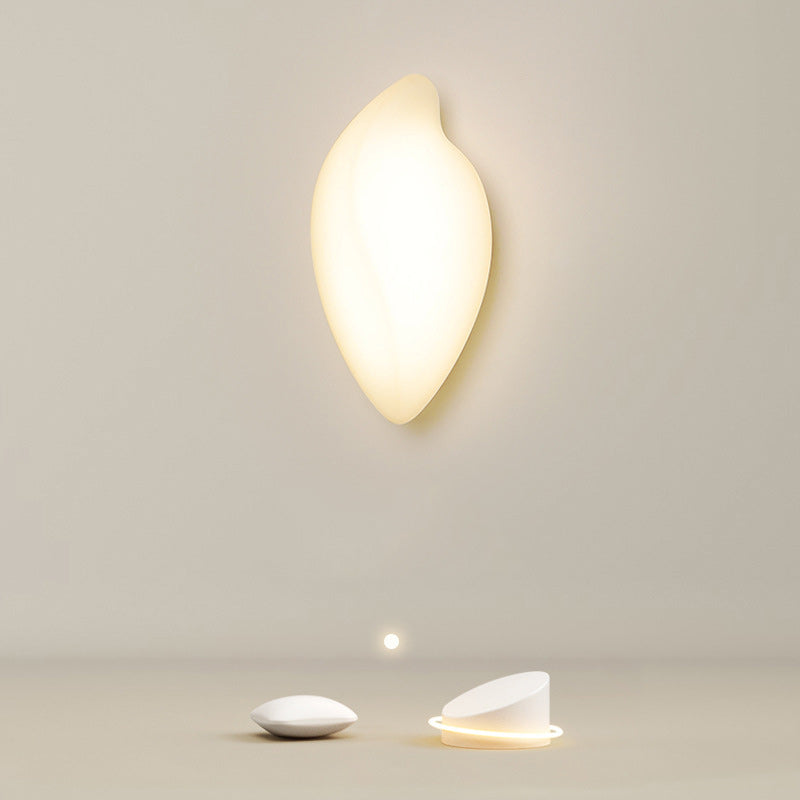 Applique murale LED ovale contemporaine en fer et plastique pour salon 