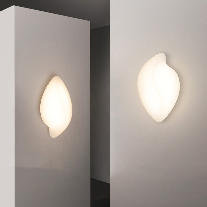 Applique murale LED ovale contemporaine en fer et plastique pour salon 