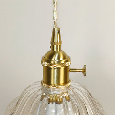 Traditionelle französische Blumen-Kupferglas 1-Licht Wandleuchte für Wohnzimmer 