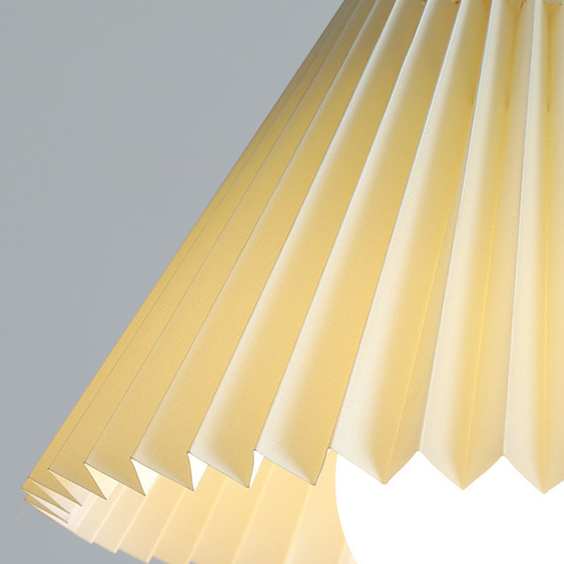 Suspension en bois conique japonais traditionnel à 1 lumière pour salon 