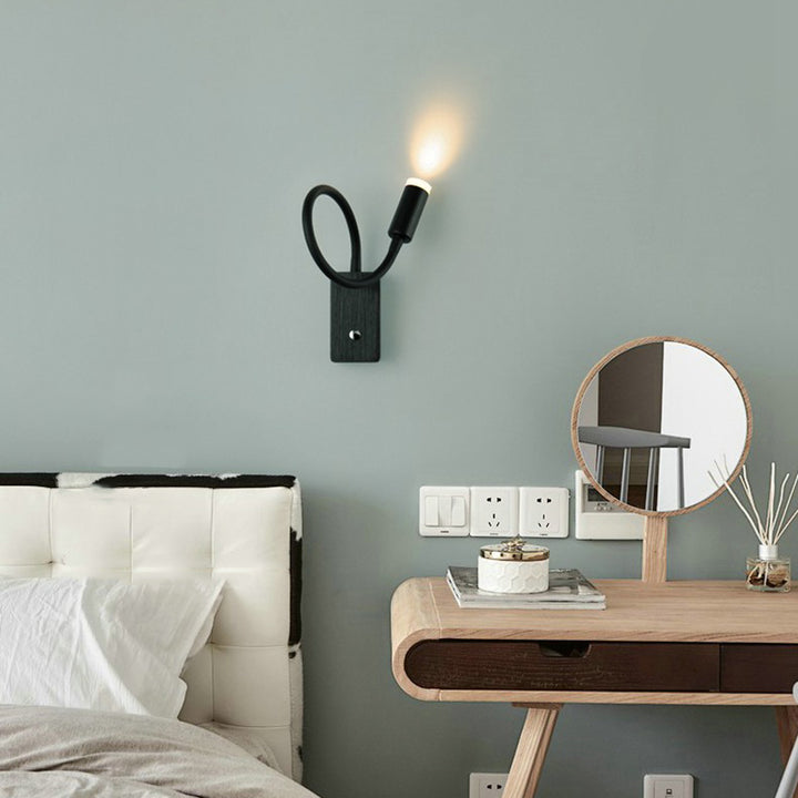 Zeitgenössische skandinavische Säulen Aluminium Acryl LED Wandleuchte für Wohnzimmer 