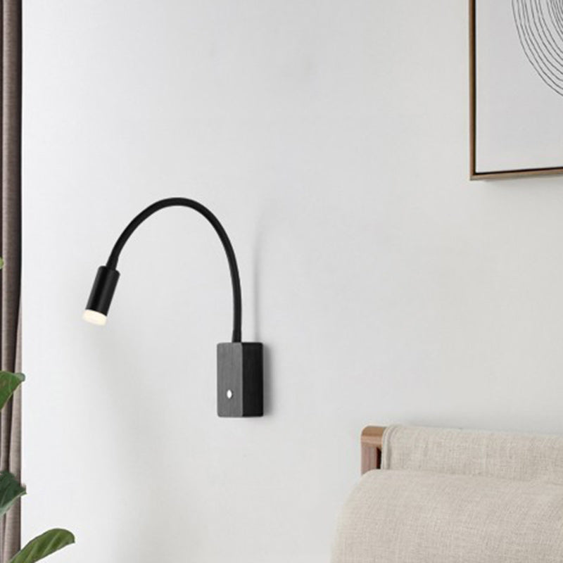 Zeitgenössische skandinavische Säulen Aluminium Acryl LED Wandleuchte für Wohnzimmer 
