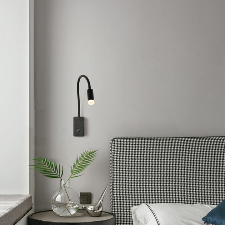 Zeitgenössische skandinavische Säulen Aluminium Acryl LED Wandleuchte für Wohnzimmer 