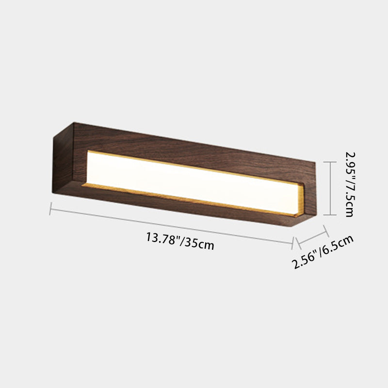 Contemporary Nordic Rectangular Iron Acrylic LED Wall Sconce Lamp For Living Room
