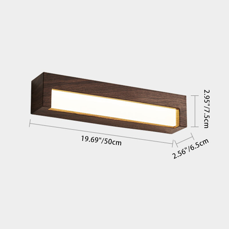 Contemporary Nordic Rectangular Iron Acrylic LED Wall Sconce Lamp For Living Room