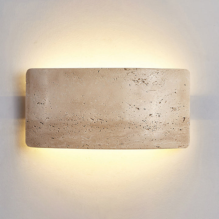 Applique murale LED en pierre rectangulaire japonaise traditionnelle pour salon 