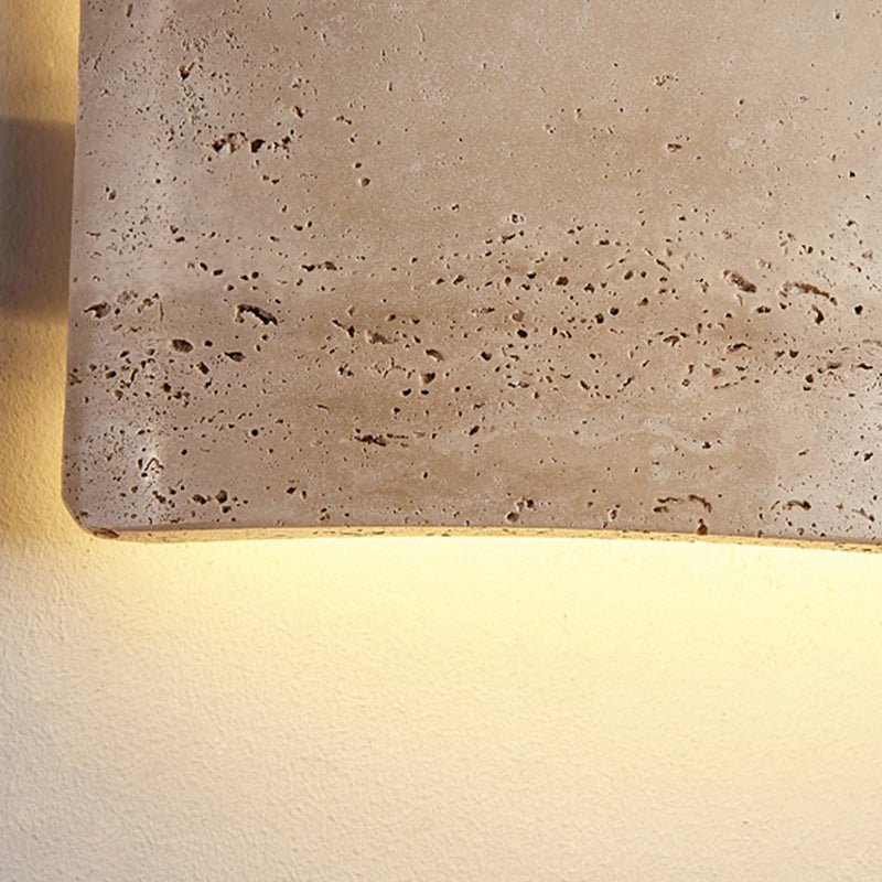 Applique murale LED en pierre rectangulaire japonaise traditionnelle pour salon 