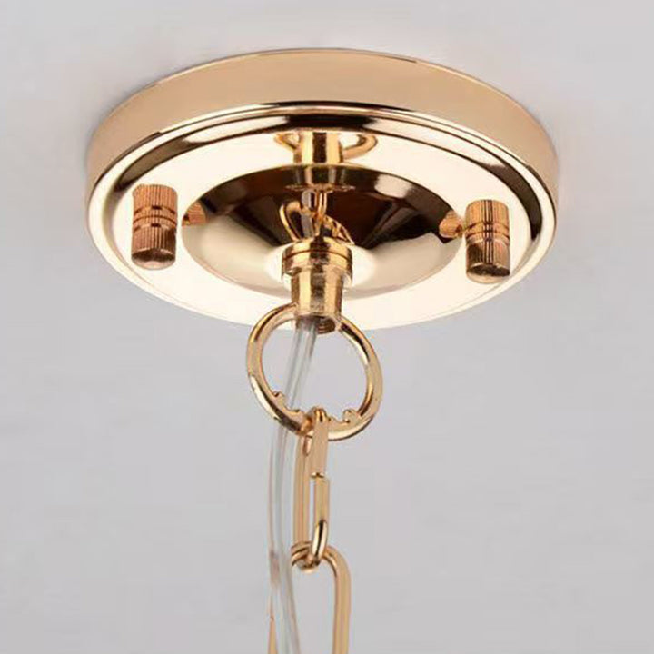 Lámpara colgante contemporánea de lujo en forma de lágrima de hierro y cristal de 1 luz para sala de estar 