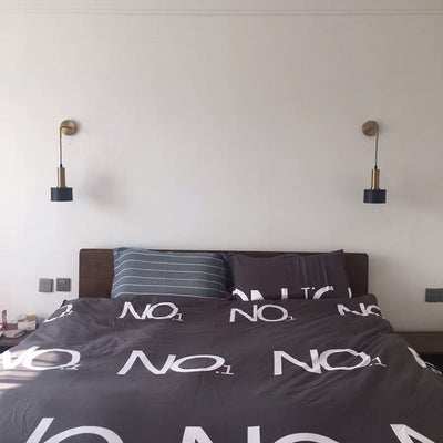 Moderne minimalistische zylindrische Eisen-Wandleuchte mit 1 Licht für das Wohnzimmer 