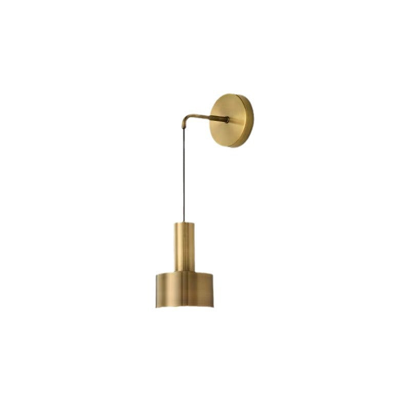 Moderne minimalistische zylindrische Eisen-Wandleuchte mit 1 Licht für das Wohnzimmer 