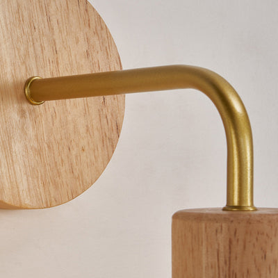 Lámpara de pared contemporánea nórdica de cono de hierro y tela con 1 luz para sala de estar 