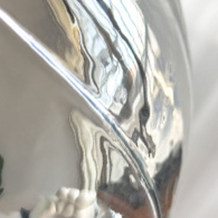 Lustre Suspendu Contemporain Créatif Ovale en Verre et Fer à 1 Lumière pour Salon 