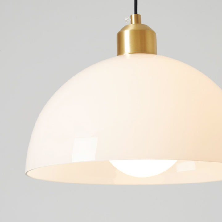 Moderne minimalistische Kuppel Kupfer Glas 1-Licht Pendelleuchte für Wohnzimmer 