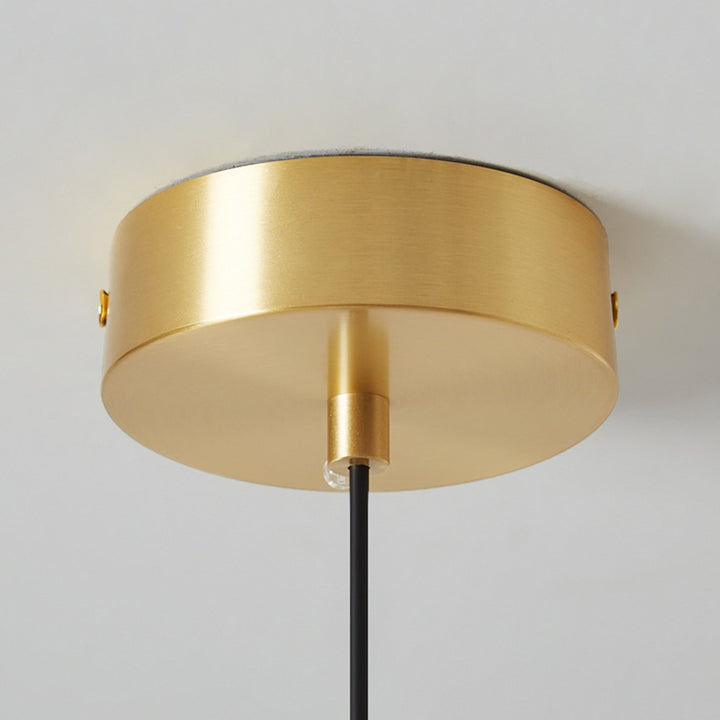 Moderne minimalistische Kuppel Kupfer Glas 1-Licht Pendelleuchte für Wohnzimmer 