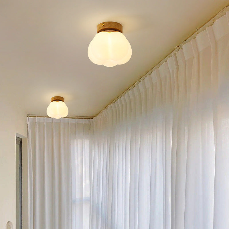 Moderne minimalistische runde Eisen-Acryl 1-Licht Semi-Flush-Mount-Deckenleuchte für das Esszimmer 