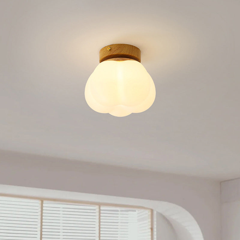 Moderne minimalistische runde Eisen-Acryl 1-Licht Semi-Flush-Mount-Deckenleuchte für das Esszimmer 