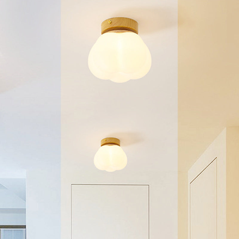 Moderne minimalistische runde Eisen-Acryl 1-Licht Semi-Flush-Mount-Deckenleuchte für das Esszimmer 
