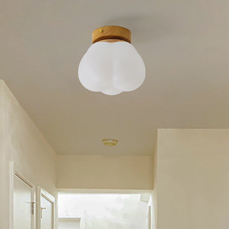 Moderne minimalistische runde Eisen-Acryl 1-Licht Semi-Flush-Mount-Deckenleuchte für das Esszimmer 