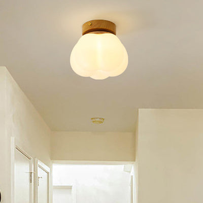 Moderne minimalistische runde Eisen-Acryl 1-Licht Semi-Flush-Mount-Deckenleuchte für das Esszimmer 
