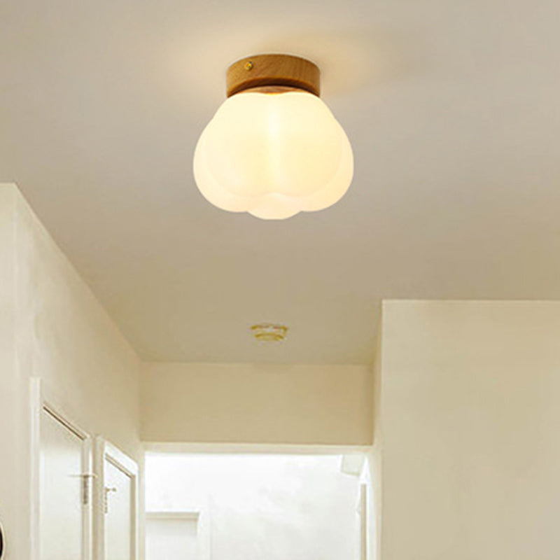 Moderne minimalistische runde Eisen-Acryl 1-Licht Semi-Flush-Mount-Deckenleuchte für das Esszimmer 