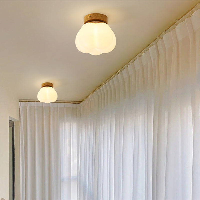 Moderne minimalistische runde Eisen-Acryl 1-Licht Semi-Flush-Mount-Deckenleuchte für das Esszimmer 