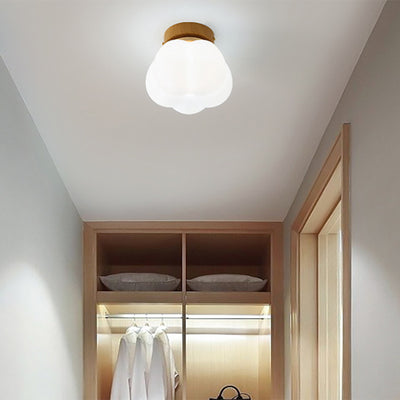 Moderne minimalistische runde Eisen-Acryl 1-Licht Semi-Flush-Mount-Deckenleuchte für das Esszimmer 