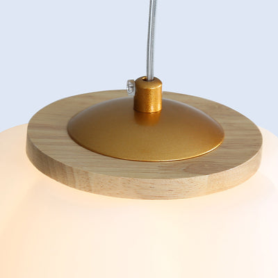 Lustre Suspendu Moderne Minimaliste Rond en Fer et Acrylique 1 Lumière Pour Salon 
