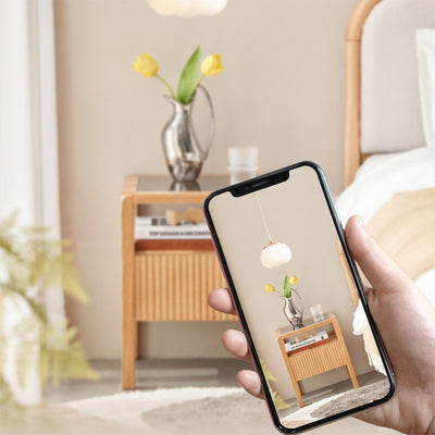 Lustre Suspendu Moderne Minimaliste Rond en Fer et Acrylique 1 Lumière Pour Salon 