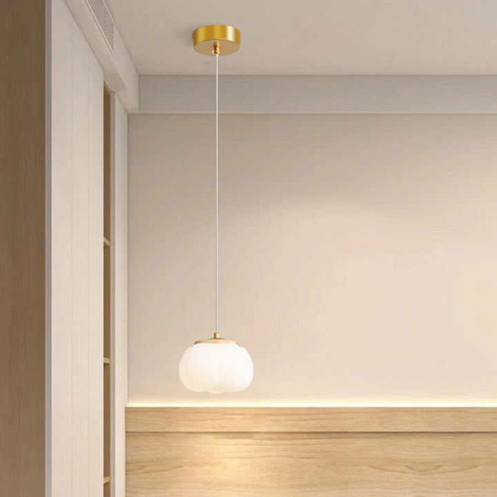 Moderner minimalistischer runder Eisen-Acryl 1-Licht-Pendelleuchte für Wohnzimmer 