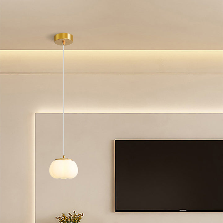 Moderner minimalistischer runder Eisen-Acryl 1-Licht-Pendelleuchte für Wohnzimmer 