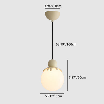 Globe créatif contemporain en résine plastique, suspension à 1 lumière pour le salon 