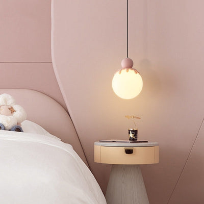 Globe créatif contemporain en résine plastique, suspension à 1 lumière pour le salon 