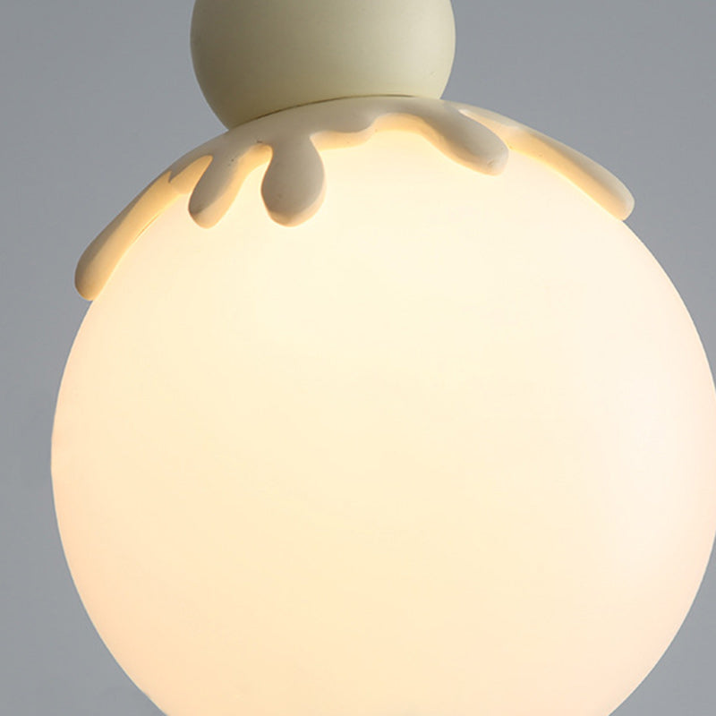 Globe créatif contemporain en résine plastique, suspension à 1 lumière pour le salon 