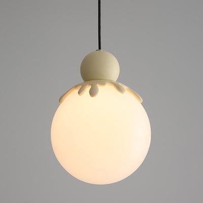 Globe créatif contemporain en résine plastique, suspension à 1 lumière pour le salon 
