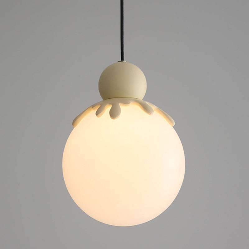 Globe créatif contemporain en résine plastique, suspension à 1 lumière pour le salon 