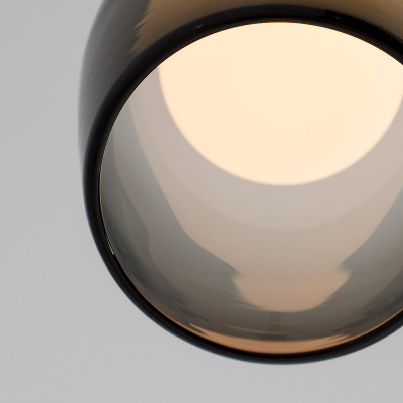 Contemporary Scandinavian Oval Iron Glass 1-Light Pendant Light For Living Room