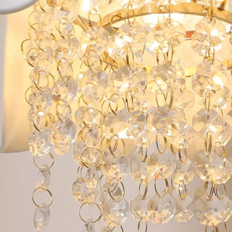 Luz de techo semi empotrada de 1 luz de cristal cerámico de hierro vintage tradicional en forma de lágrima para sala de estar 
