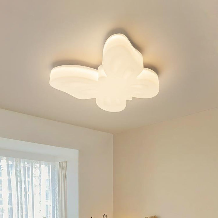 Luz de techo semiempotrada LED de plástico y hierro con diseño de mariposa nórdica contemporánea para sala de estar 
