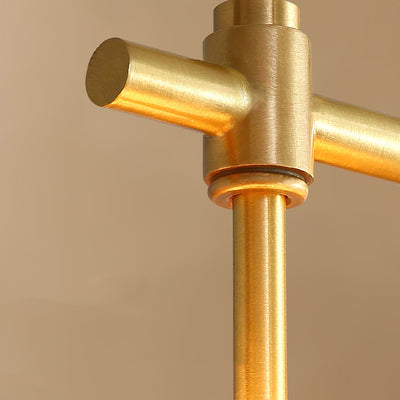 Lustre Contemporain Nordique en Tissu Cuivre à 3 Lumières pour Salle à Manger 
