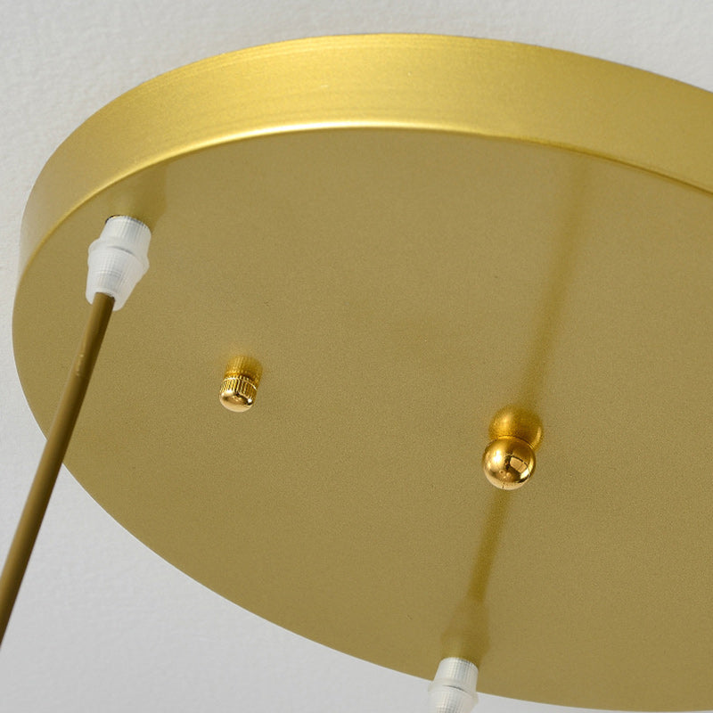 Suspension Ronde Traditionnelle Japonaise en Verre et Fer à 1 Lumière pour Salon 