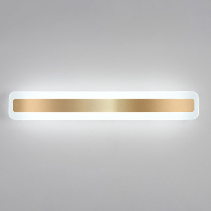 Contemporary Nordic Rectangular Iron Acrylic LED Wall Sconce Lamp For Bathroom